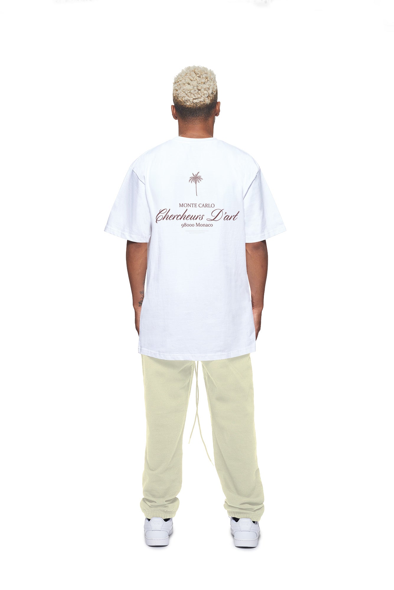 Chercheurs D’art Tee White-Dark Red