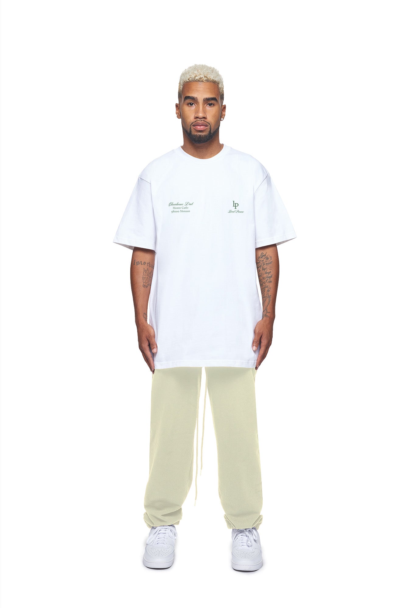 Chercheurs D’art Tee White-Dark Green